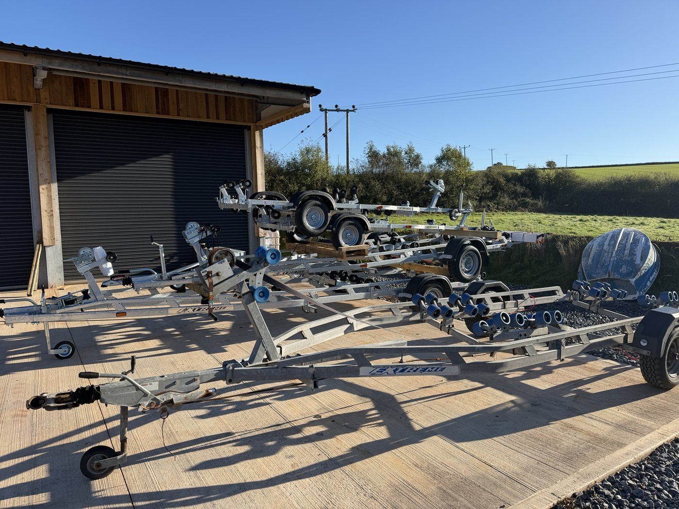 Extreme boat trailers on display at South Devon Trailers