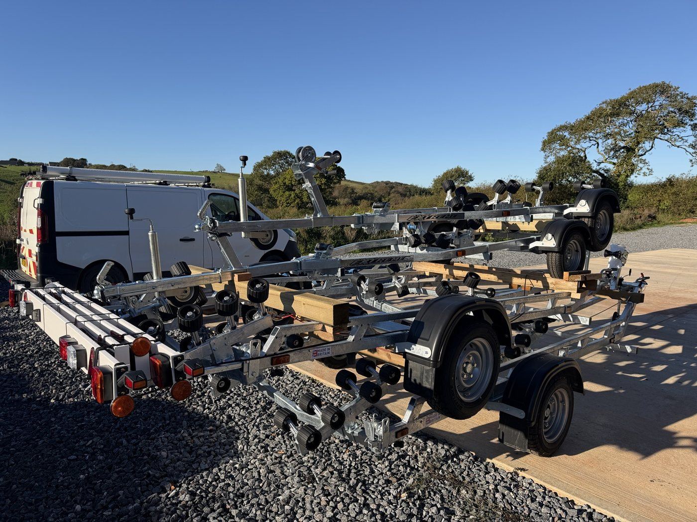 Extreme boat trailers on display at South Devon Trailers
