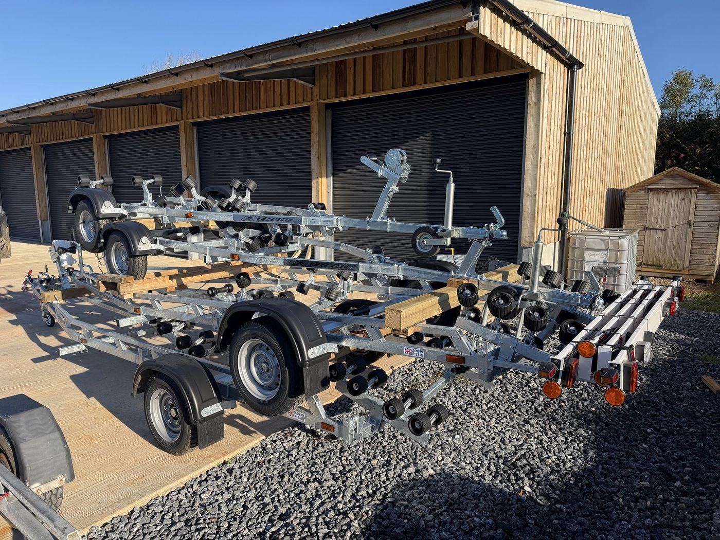 Extreme boat trailers on display at South Devon Trailers